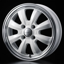 WEDS グラフト８S 15x4.5J +45 4H/P.C.D.100 ホワイト S660/フロント(JW5) 向け ホイール4本 送料無料/条件有_画像4