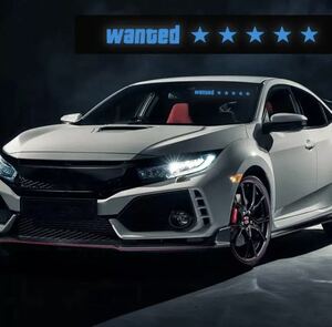 「wanted ★★★★★」 ELプレート ネオンサイン LED 光り物 JDM USDM ヘラフラ スタンス 旧車 街道レーサー 族 ラブ灯 LOVE灯 新品未使用