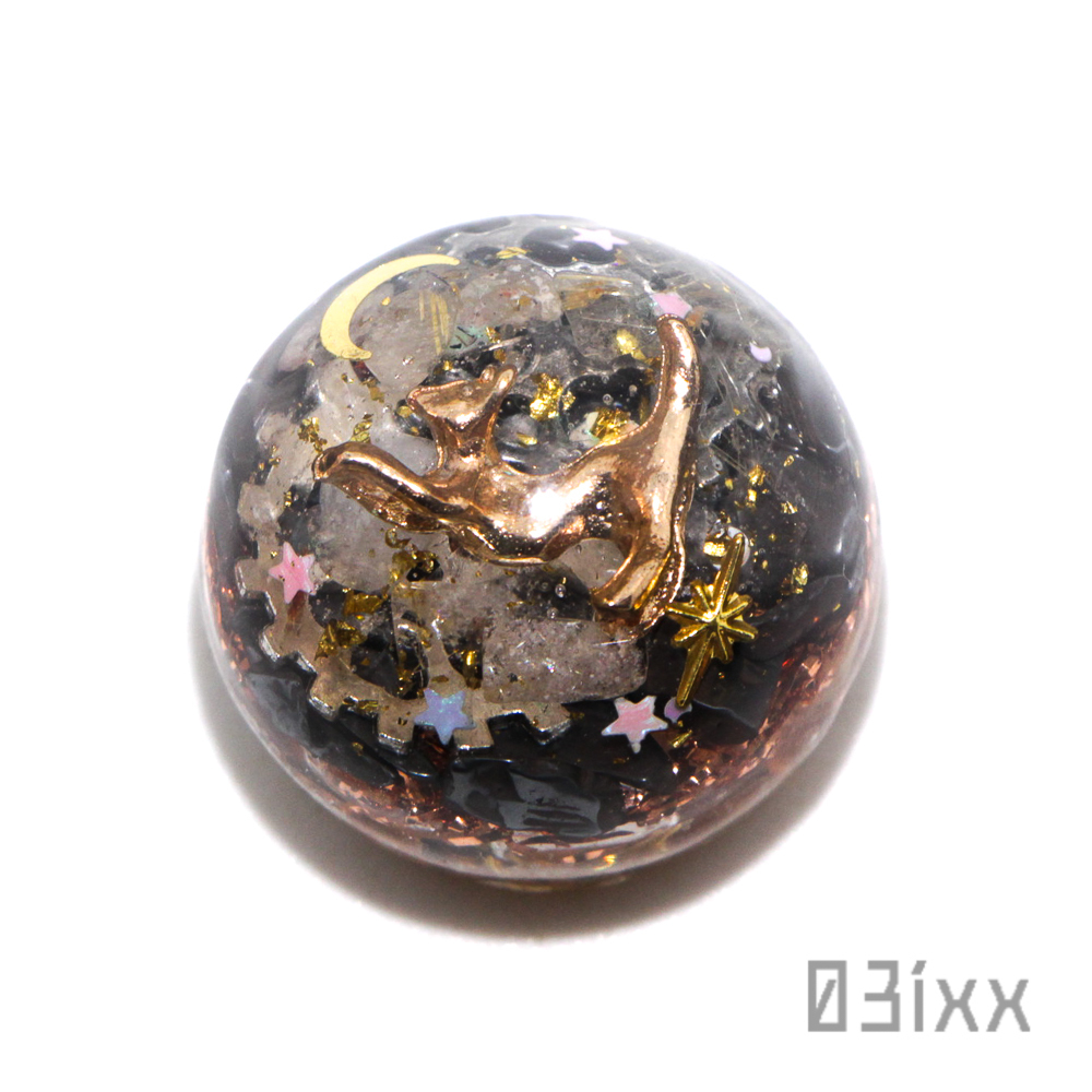 [Livraison gratuite] dôme Orgonite lune étoile chat équipement Rutile étoile Terahertz nuit pierre naturelle minerai artificiel 03ixx, œuvres faites à la main, intérieur, marchandises diverses, ornement, objet