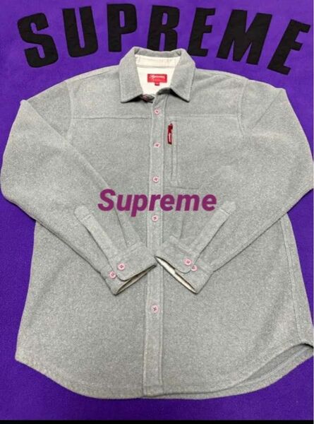 ★レア・極軽品★Supreme シュプリーム POLARTECフリース ライトグレー