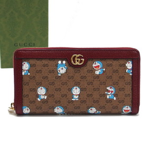  Gucci GGs pulley m round fastener long wallet Doraemon collaboration [20230225]