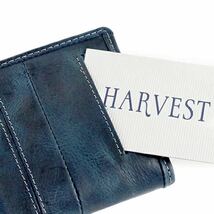 Harvest ハーベスト ムスタッシュ 財布 ブランド レザー 二つ折り財布 メンズ/レディース 本革 DBR 5409 ネイビー_画像8