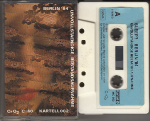 [ cassette ]Sleep? Berlin *84[Blixa Bargeld/Alex Hacke/Toedliche Doris/Gudrun Gut/Matador other ]