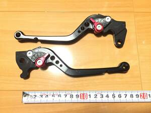 [ new goods ] Yamaha YBR125 6 -step adjustment lever black left right set / for searching brake lever clutch lever YBR250 YB125SP( necessary shaving processing )