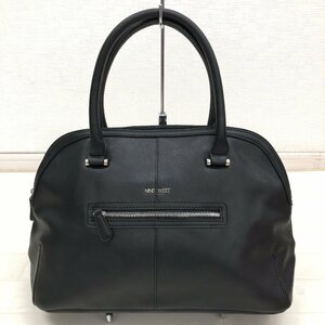 * beautiful goods NINE WEST Nine West leather shoulder bag black black handbag lady's woman 