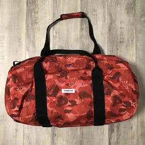 ★激レア★ Fire camo 大型 ボストンバッグ a bathing ape BAPE flame ファイヤーカモ エイプ ベイプ バッグ travel bag 迷彩 NIGO w36