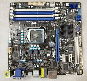 【中古パーツ】BIOS確認のみ、ASROCK H67M-GE/THW マザーボード ＩＯパネル LGA1155 ■MB2324