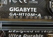 【中古パーツ】BIOS確認のみ、GIGABYTE GA-H110M-A マザーボード ＩＯパネル付 LGA1151 ■MB2337_画像4