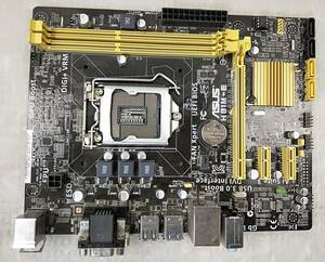 【中古パーツ】BIOS確認のみ、ASUS H81M-Eマザーボード ＩＯパネル付 LGA1150 ■MB2104