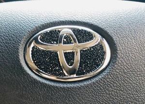 B1TOYOTA* новый товар * Toyota Harrier Prado Voxy Prius и т.п. * внутренний рулевой механизм для Logo эмблема черный Stone стикер 