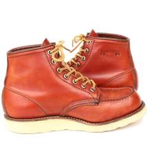 (27629)オールド94年製刻印REDWING875レッドウィング6.5E約24.5cm (半円犬タグ半円タグ旧犬タグ ヴィンテージ モックトゥ赤茶オロラセット)_画像9