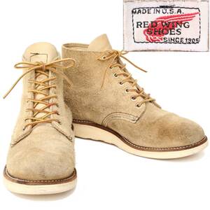 (31504)REDWING8167 Red Wing 7E approximately 25cm( embroidery feather tag embroidery tag old feather tag Vintage setter 2000 year made plain tu rough out suede )