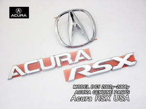 インテグラDC5【ACURA】アキュラRSX純正USエンブレムセット-リア3点/USDM北米仕様USAホンダ米国INTEGRA海外シンボルAマーク仕様アメリカJDM