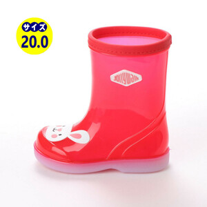 訳あり・新品！・送料無料！！『jwq06-RED-200』男の子/女の子兼用20cm・キャラクター付きレインシューズ・子供用長靴・雨靴・雨具