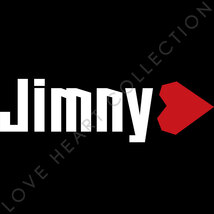Jimny ハートステッカー ホワイト 1枚 LOVE HEART COLLECTION スズキ ジムニー JB64W JB74W JB23W JA12W JA22W JA12W JA22W 新品 未使用_画像1