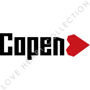 Copen ハートステッカー ブラック　1枚　LOVE HEART COLLECTION　ダイハツ コペン LA400K L880K　トヨタ LA400A　新品 未使用 送料無料