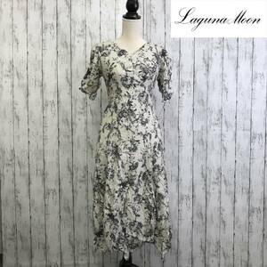 LAGUNAMOON Laguna Moon car - ring flower ire Hem One-piece S size S10-64 USED