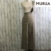 MURUA　ムルーア　ワンショルダーハイウエストロンパース　1サイズ　モカ　S10-138　USED_画像1
