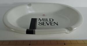 *Y02# mild seven . round shape ashtray ceramics made # unused 