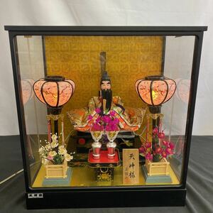 * used Japanese doll heaven god sama sphere . work heaven god shop New Year collection glass case Showa Retro antique ornament decoration interior 69-16