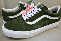 新品未使用 VANS バンズ USA企画 OLD SKOOL オールドスクール PIG SUEDE スエード 革 レザー 撥水 VN0A4BW250K グリーン US11 29センチ_画像3