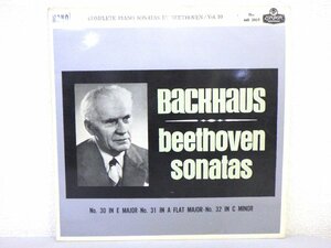 LP レコード WILHELM BACKHAUS ウィルヘルム バックハウス BEETHOVEN SONATAS ベートーヴェンピアノ奏鳴曲全集 【 E+ 】 第10巻 D9828T