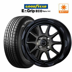 サマータイヤ ホイール 4本セット ウェッズ マッドヴァンス 06 グッドイヤー エフィシエント グリップ エコ EG01 155/65R14