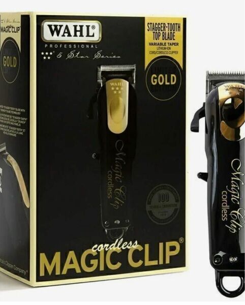 　新品並行！Wahl Professional 5 Star Cordless MagicClip Black GOLD・ウォール