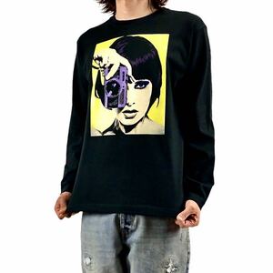 新品 フォトグラファー カメラ ガール おしゃれ ポップアート ロンT 長袖 Tシャツ XS S M L XL ビッグ オーバー サイズ XXL~4XL パーカー