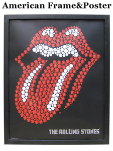 ローリングストーンズ ポスター (M310) フレーム付 ベロマーク rolling stones バンド ロゴ 洋楽 おしゃれ インテリア アメリカン雑貨