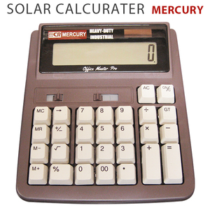  calculator 12 column MEACURY solar calculator ( Brown ) tea color stylish large Mercury count machine west coastal area manner interior american miscellaneous goods 