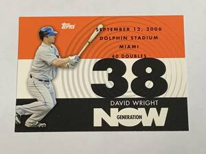 DAVID WRIGHT 2007 TOPPS GENERATION NOW INSERT METS 即決