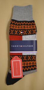 新品　未使用　男性　TOMMY HILFIGER トミーヒルフィガー　毛混ソックス　日本製　送料無料