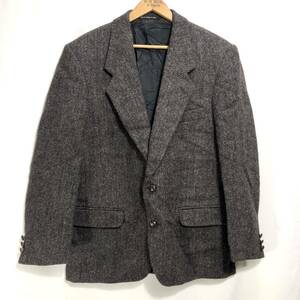 ■ ビンテージ CANADA製 Harris Tweed × EATON ハリスツイード 2ボタン ヘリンボーン ウール テーラード ジャケット アメカジ トラッド ■