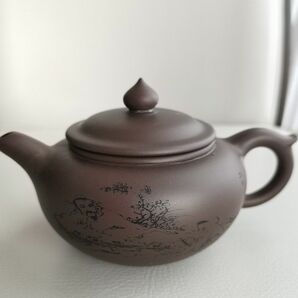 急須　朱泥　ティーポット　煎茶道具　古玩　茶壺 中国 収蔵品 茶道具 紫砂 6