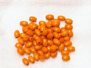  wood beads approximately 6x4mm oval * orange color approximately 150 piece 71-OG(B)