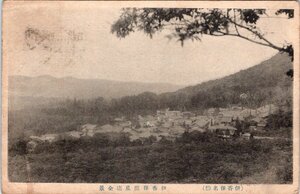 3091★戦前 絵葉書★群馬県　伊香保名勝 伊香保温泉場全景 使用済 エンタイア群馬伊香保 6.7.22印