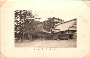 2971★戦前 絵葉書★新湯城山神社 ヤケ・シミ有