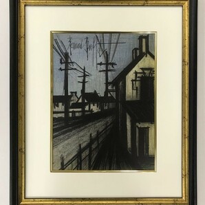 【特価】　≪　　ベルナール 　ビュッフェ　　≫　　オリジナル リトグラフ【石版画】　LA ROUTE DU VILLAGE 　1967年　BERNARD　 BUFFET