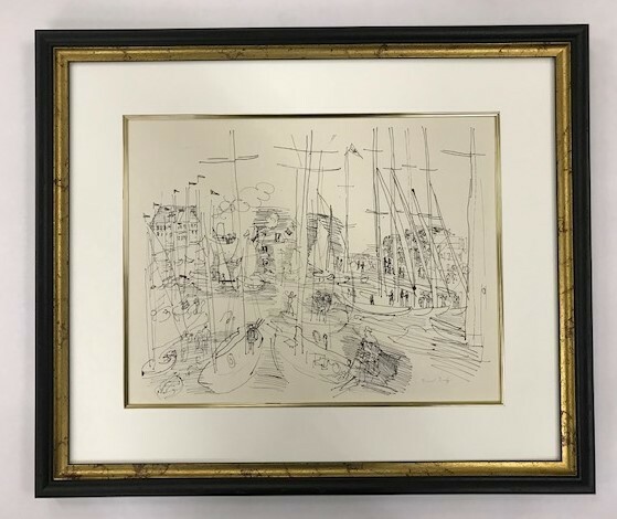 【特価】　≪　　ラウル 　デュフィ　　≫　　リトグラフ【石版画】　　REGATES A DEAUVILLE EN 　　1949年　　RAOUL DUFY