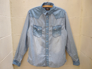 SK TRADING(M&S)★　DenimウエスタンL/Sシャツ新L lt/in#[SALE!★大特価