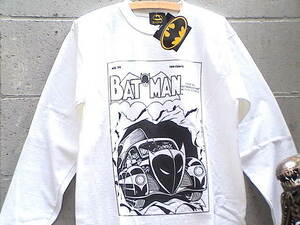 BATMAN■　L/STシャツ新L WH T-2 正規本物!#[SALE!★大特価