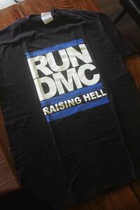 RUN DМC★　S/STシャツ新品Мsize bk×bl デッドストック本物#[SALE!★大特価