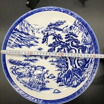 大皿１枚　32cm 絵皿　染付 山水紋　プレート　陶磁器　食器_画像5