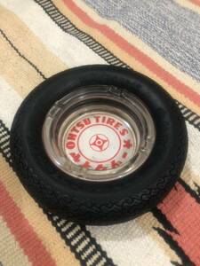  подлинная вещь Showa Retro шина пепельница the ohtsu tire Vintage Vintage античный American Casual коллекция 