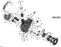 SEADOO RXT 215'09 OEM section (PTO-Cover-And-Magneto-_V1) parts Used [S2547-43]_画像3