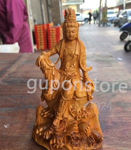自在観音 仏教工芸品　極上の木彫　精密彫刻　 仏師で仕上げ品 ` 招福 彫刻 置物
