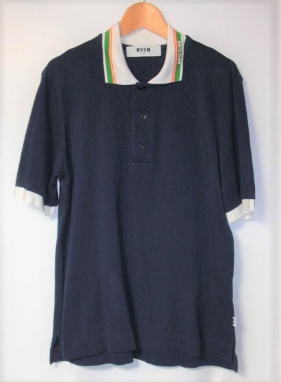 ゆうパケット送料込・SALE! MSGM エムエスジーエム メンズ・ 半袖ポロシャツ・サイズ44・USEDです
