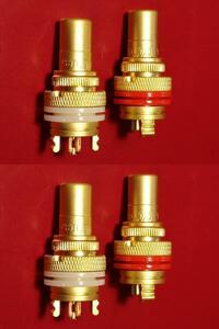 !! high-end type RCA Jack 4 piece set ( gilding )⑤!!