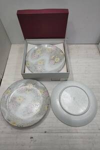 送料無料S72007 花ごよみ 大皿揃　G-634　土と炎の宴　皿　和食器　5揃　美品　 良品　未使用品